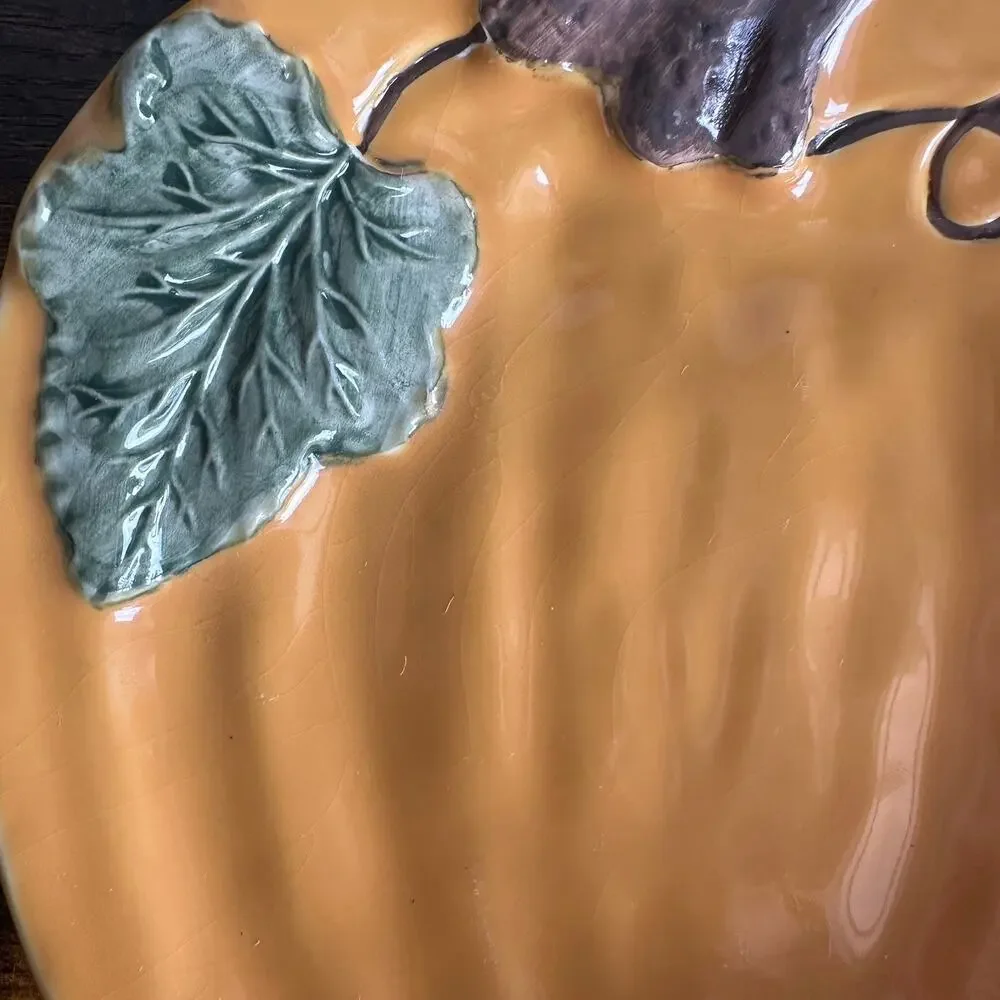 Vintage Williams Sonoma Autumn Gourd Collection Occassional Plates Set Of 2